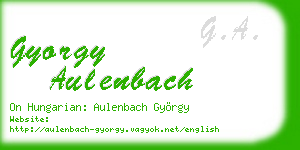 gyorgy aulenbach business card